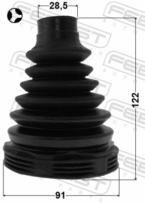 Bellow, drive shaft - 2115P-KUGT FEBEST