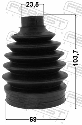 Bellow Set, drive shaft - 2117P-KUGR FEBEST