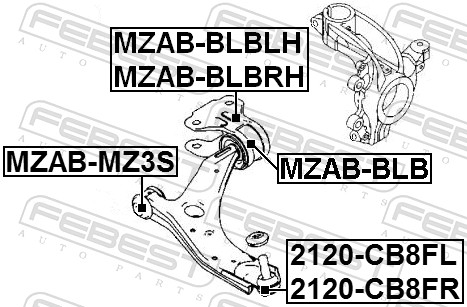 Ball Joint - 2120-CB8FR FEBEST
