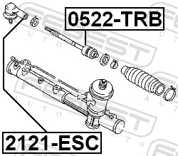 Tie Rod End - 2121-ESC FEBEST