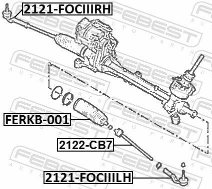 Testa barra d'accoppiamento - 2121-FOCIIIRH FEBEST