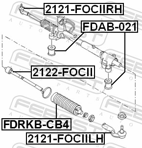 Inner Tie Rod - 2122-FOCII FEBEST