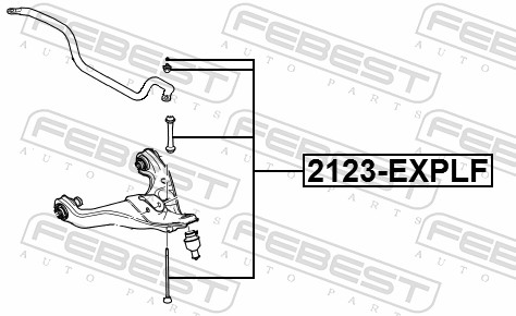Тяга / стойка, стабилизатор - 2123-EXPLF FEBEST