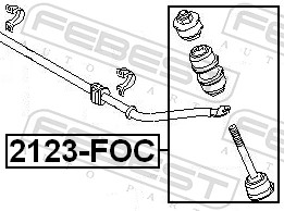 Rod/Strut, stabiliser - 2123-FOC FEBEST