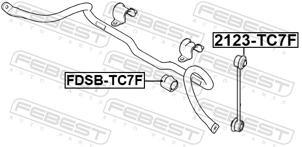 Asta/Puntone, Stabilizzatore - 2123-TC7F FEBEST