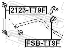 Rod/Strut, stabiliser - 2123-TT9F FEBEST