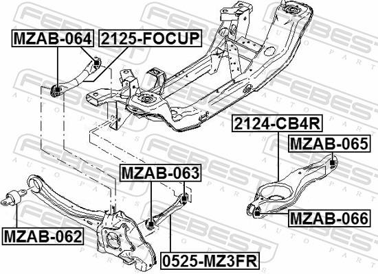 Track Control Arm - 2124-CB4R FEBEST