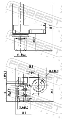 Sensor, wheel speed - 21606-009 FEBEST