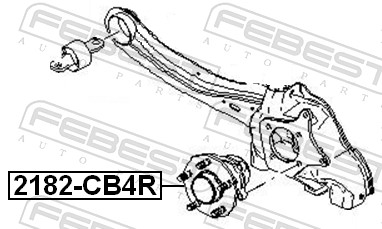 Wheel Hub - 2182-CB4R FEBEST