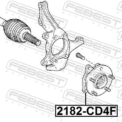Ступица колеса - 2182-CD4F FEBEST