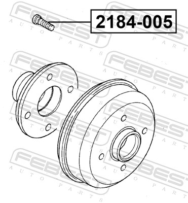 Болт крепления колеса - 2184-005 FEBEST