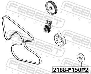 Deflection/Guide Pulley, V-ribbed belt - 2188-F150P2 FEBEST