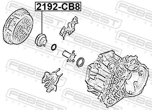 Подшипник, рычаг выключения сцепления - 2192-CB8 FEBEST