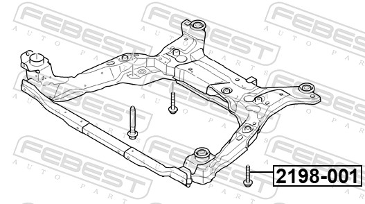 Fastening Bolts, control arm - 2198-001 FEBEST