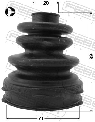 Bellow Set, drive shaft - 2215-CDT FEBEST