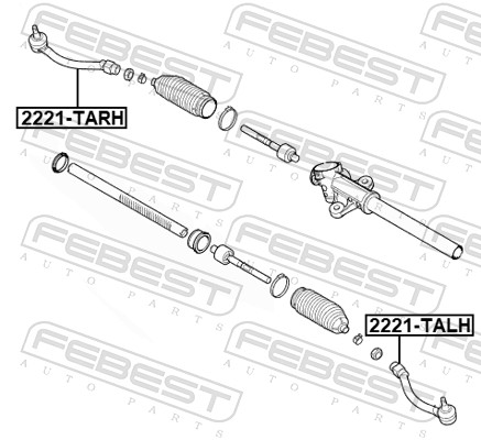 Tie Rod End - 2221-TALH FEBEST