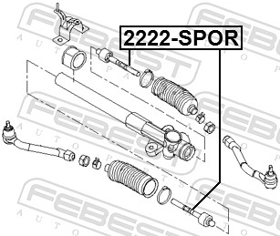 Inner Tie Rod - 2222-SPOR FEBEST