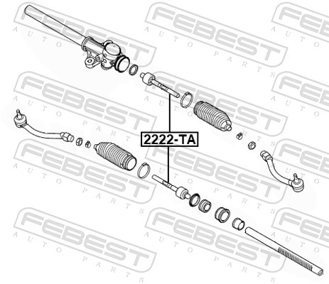 Inner Tie Rod - 2222-TA FEBEST