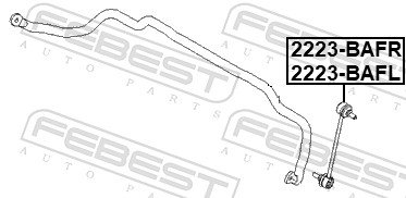 Rod/Strut, stabiliser - 2223-BAFL FEBEST