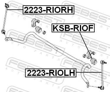 Rod/Strut, stabiliser - 2223-RIORH FEBEST