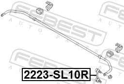 šarnyro stabilizatorius - 2223-SL10R FEBEST