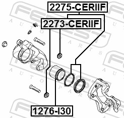 Kit riparazione, Pinza freno - 2275-CERIIF FEBEST