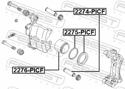 Repair Kit, brake caliper - 2275-PICF FEBEST