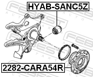 Wheel Hub - 2282-CARA54R FEBEST