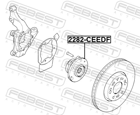 Ступица колеса - 2282-CEEDF FEBEST