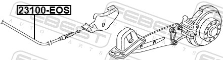 Cable, parking brake - 23100-EOS FEBEST