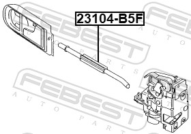 Cable, door release - 23104-B5F FEBEST