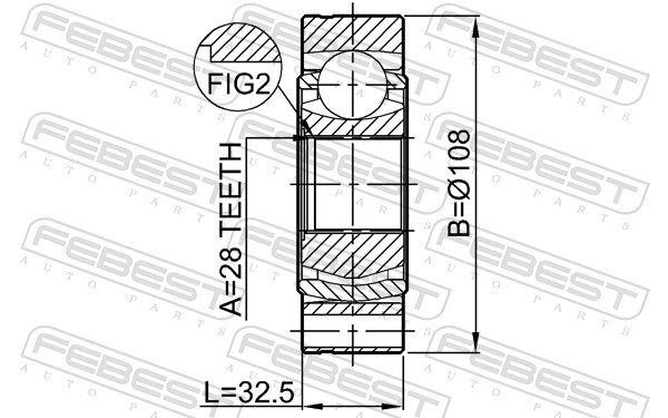 Joint Kit, drive shaft - 2311-B6 FEBEST