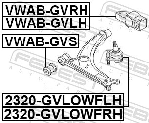 Ball Joint - 2320-GVLOWFLH FEBEST
