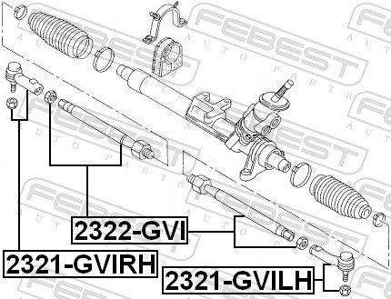 Tie Rod End - 2321-GVILH FEBEST