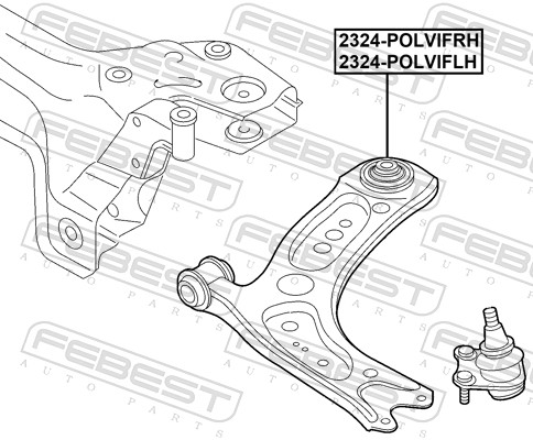 Track Control Arm - 2324-POLVIFRH FEBEST