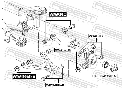 Camber Correction Screw Set - 2329-006-KIT FEBEST
