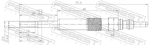 Glow Plug - 23642-003 FEBEST