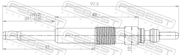 Glow Plug - 23642-004 FEBEST