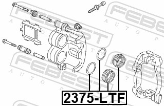 Ремкомплект, тормозной суппорт - 2375-LTF FEBEST