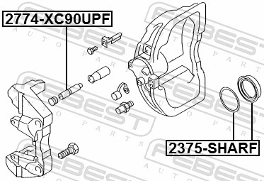 Repair Kit, brake caliper - 2375-SHARF FEBEST
