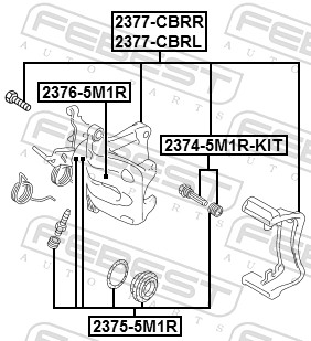 Brake Caliper - 2377-2CBRL FEBEST