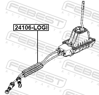 trosas, neautomatinė transmisija - 24106-LOGI FEBEST