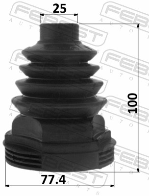 Bellow, drive shaft - 2415-LAGIIT FEBEST