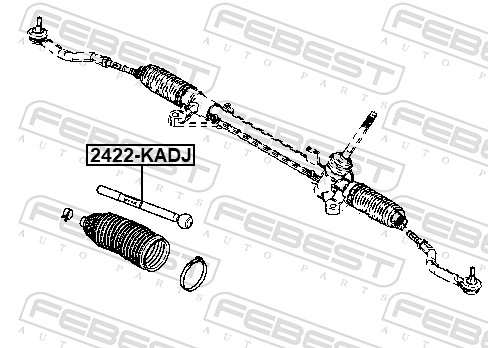 Inner Tie Rod - 2422-KADJ FEBEST