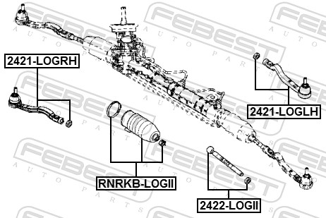 Giunto assiale, Asta trasversale - 2422-LOGII FEBEST