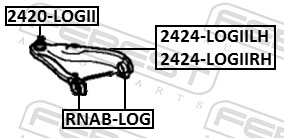 Track Control Arm - 2424-LOGIILH FEBEST