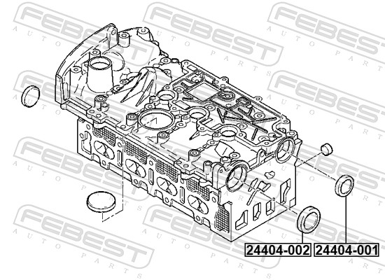 Plug, rocker arm shaft mounting bore - 24404-002 FEBEST