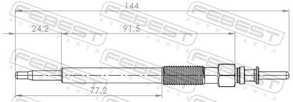 Glow Plug - 24642-004 FEBEST