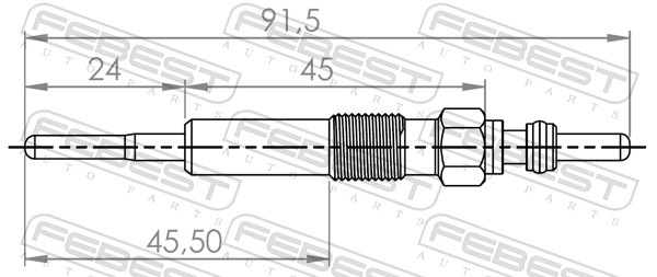 Glow Plug - 24642-005 FEBEST