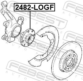 Wheel Hub - 2482-LOGF FEBEST